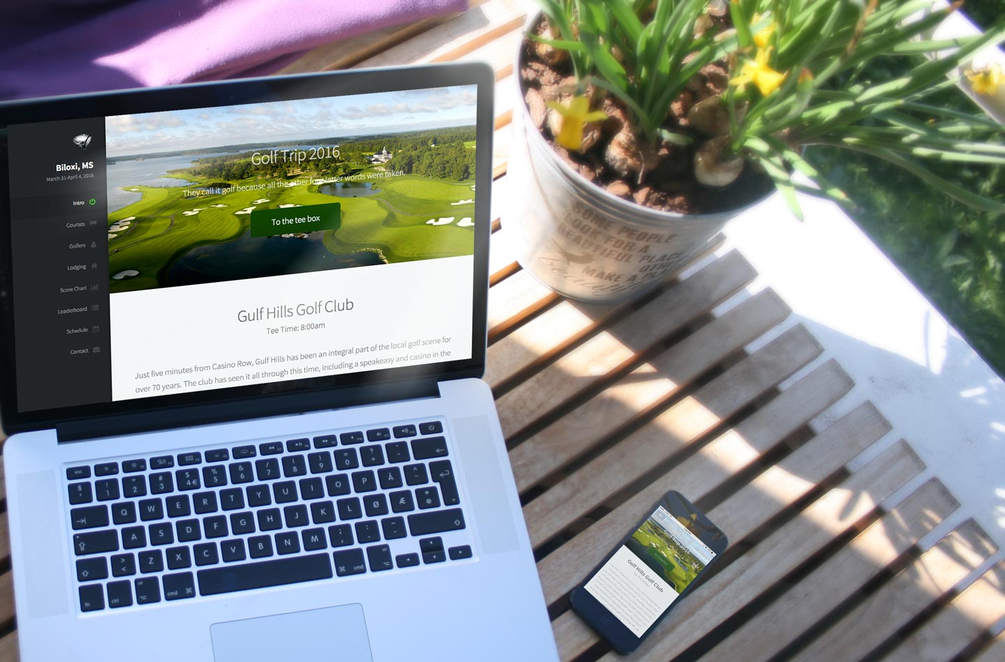 Golf Website and Mobile site