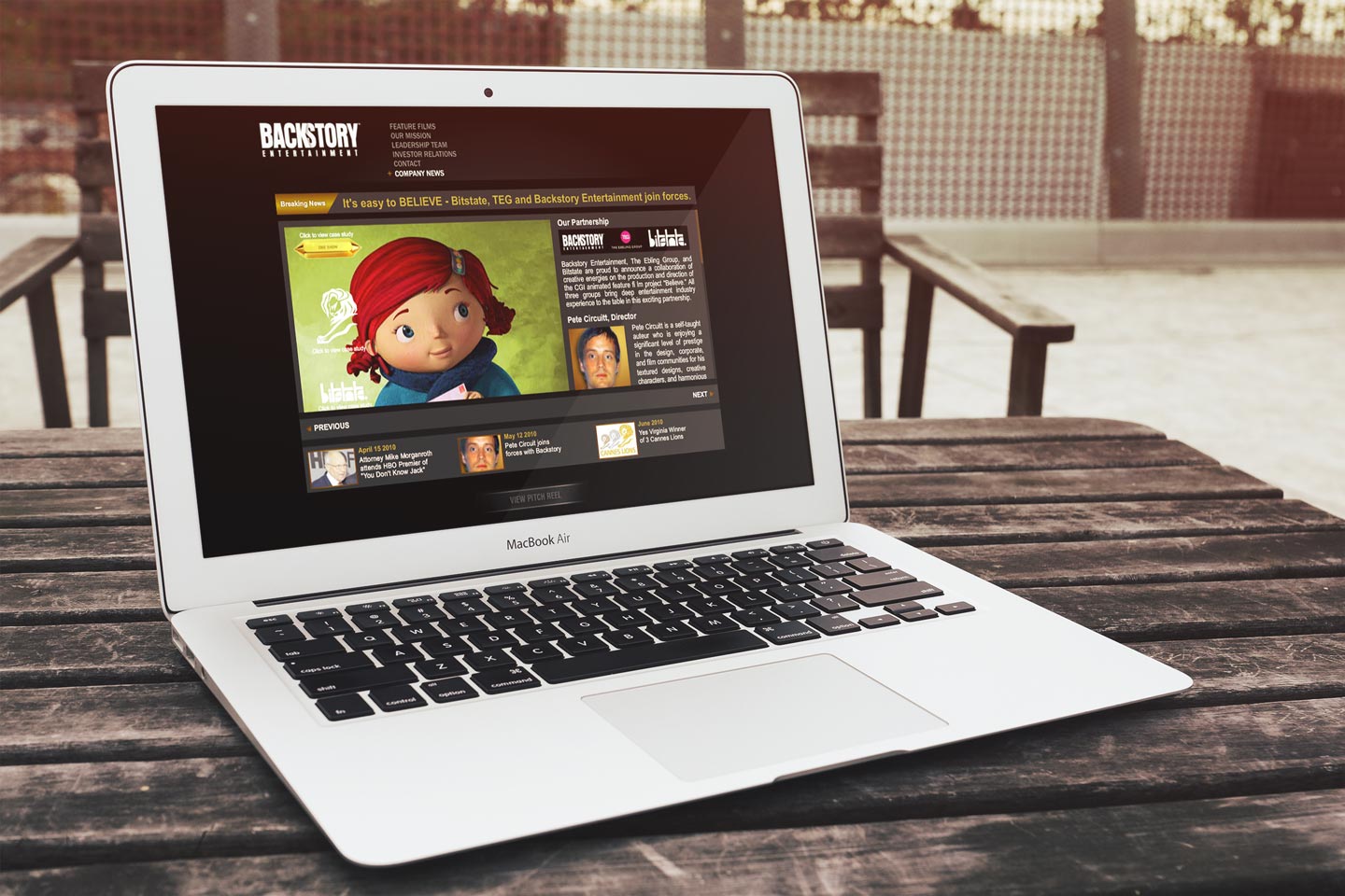 Backstory Entertainment Website